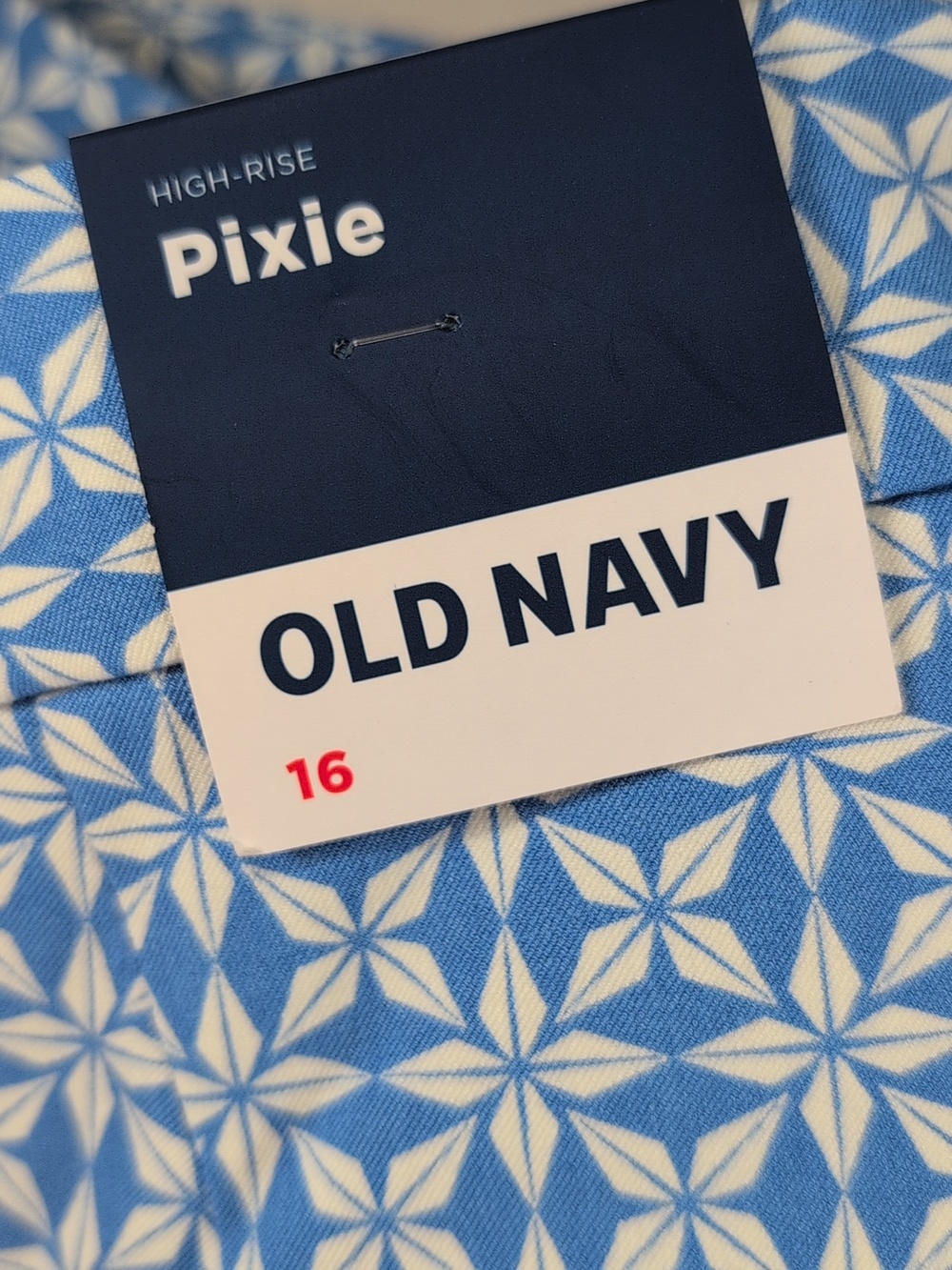 Old Navy High-Rise Pixie Shorts in Tile Blue Size 16 - Picture 2 of 11